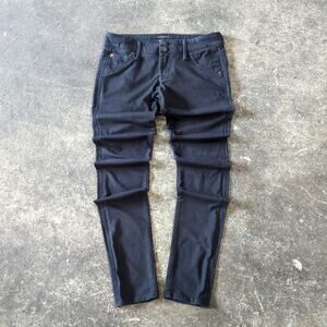 Vintage Hudson Jeans Jeggings Womens 25 Black Low Rise Skinny Flap Pockets Y2K